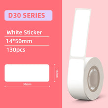 Load image into Gallery viewer, 3 Rolls/Box Phomemo White/Transparency Thermal Label D30 Paper Sticker BPA-Free for D30 Portable Self-adhesive Label Printer
