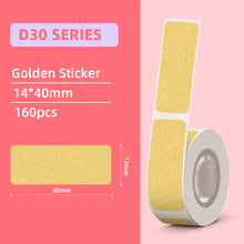 Load image into Gallery viewer, 3 Rolls/Box Phomemo White/Transparency Thermal Label D30 Paper Sticker BPA-Free for D30 Portable Self-adhesive Label Printer
