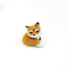 Load image into Gallery viewer, 3 Styles Mini Squatting Fox Model Cute Simulation Brown Fox Home Decoration Wedding Birthday Gift Plush Figures Craft Miniatures
