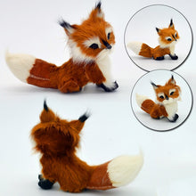 Load image into Gallery viewer, 3 Styles Mini Squatting Fox Model Cute Simulation Brown Fox Home Decoration Wedding Birthday Gift Plush Figures Craft Miniatures
