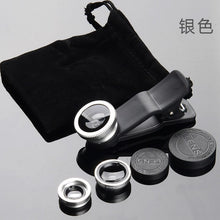 Load image into Gallery viewer, 3 in 1 Wide Angle Macro Fisheye Lens Camera Kits Mobile Phone Fish Eye Lenses with Clip 0.67x for iPhone Samsung All Cell Phones

