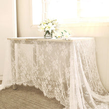 Load image into Gallery viewer, 300*150CM White Lace Fabric For Table Cover Lace Decorative Tablecloth Dining Cloth Textile Wedding Party Home Decor
