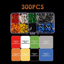 Load image into Gallery viewer, 300/800PCS/Boxed VE Tubular Crimp Terminal Electrical Wire Insulated Terminator Block Cord End Connector Crimping Terminals Kit
