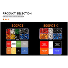 Load image into Gallery viewer, 300/800PCS/Boxed VE Tubular Crimp Terminal Electrical Wire Insulated Terminator Block Cord End Connector Crimping Terminals Kit
