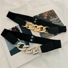 Load image into Gallery viewer, Fashion Women's Chain Belt Waist Elastic Belt Dress Coat Decorative Belt
