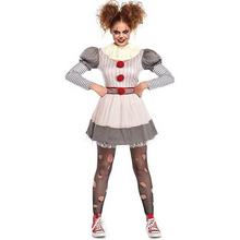Load image into Gallery viewer, Women's Fashion Long Sleeve Creepy Clown Costume Casual Funny Halloween Dress

