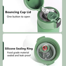 Load image into Gallery viewer, 316 Stainless Steel Vacuum Flask Display Temperature Straw Portable Thermos Cup Girl Children Cute 420ML 520ML 600ML termo café
