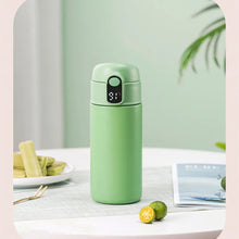 Load image into Gallery viewer, 316 Stainless Steel Vacuum Flask Display Temperature Straw Portable Thermos Cup Girl Children Cute 420ML 520ML 600ML termo café
