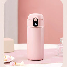 Load image into Gallery viewer, 316 Stainless Steel Vacuum Flask Display Temperature Straw Portable Thermos Cup Girl Children Cute 420ML 520ML 600ML termo café
