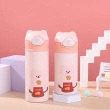 Load image into Gallery viewer, 320/420ML Cute Kids Stainless steel Water Bottle Vacuum Flacks Thermos With Straw Coffee mug Vacuum Bottle Thermocup
