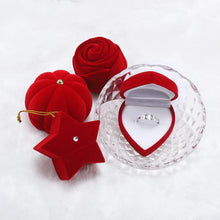 Load image into Gallery viewer, 35 Styles Velvet Gift Box for Jewellery Ring Box Jewelry Gift Box Earrings Organizer Ring Container Jewelry Findings Holder
