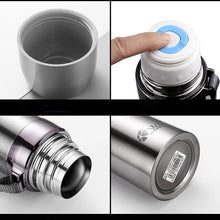 Load image into Gallery viewer, 350/500/750ML Large Capacity Bullet Thermos Bottle Stainless Steel Water Bottle for Girl Portable Vacuum Flasks Keep Warm&amp;Cold
