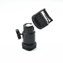 Load image into Gallery viewer, 360 Degree Ball Heads Swivel Mini Hotshoe Bracket with Coldshoe Adapter for DSLR Camera Tripod 1/4
