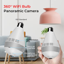 Load image into Gallery viewer, 360 ° Fisheye Draadloze Panoramisch Wifi Camera 3/5MP Home Security Ip Camera Verlichting Nachtzicht Twee Audio Licht lamp Wifi Camera
