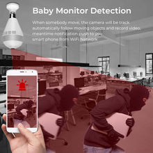 Load image into Gallery viewer, 360 ° Fisheye Draadloze Panoramisch Wifi Camera 3/5MP Home Security Ip Camera Verlichting Nachtzicht Twee Audio Licht lamp Wifi Camera
