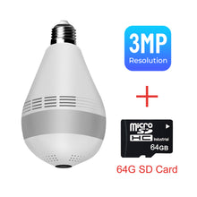 Load image into Gallery viewer, 360 ° Fisheye Draadloze Panoramisch Wifi Camera 3/5MP Home Security Ip Camera Verlichting Nachtzicht Twee Audio Licht lamp Wifi Camera
