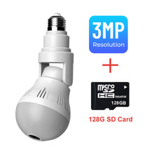 Load image into Gallery viewer, 360 Wifi Panorama Camera Lamp 3MP Panoramisch Night Vision Two Way Audio Home Security Video Surveillance Fisheye Lamp Wifi Camera
