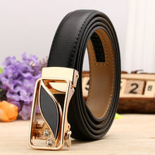 Load image into Gallery viewer, Women's Leather Belt Casual Versatile Double-Sided Two-Layer Lychee Pattern Comfort Click Belt
