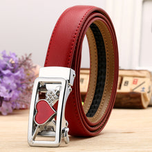 Load image into Gallery viewer, Women's Leather Belt Casual Versatile Double-Sided Two-Layer Lychee Pattern Comfort Click Belt
