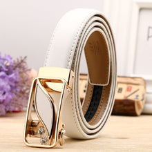 Load image into Gallery viewer, Women's Leather Belt Casual Versatile Double-Sided Two-Layer Lychee Pattern Comfort Click Belt
