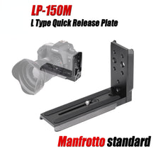 Load image into Gallery viewer, LP-150M L Quick Release Plate Vertical or Horizontal Shooting Bracket for Tripod Ballhead Compatible With Manfrotto DSLR Cameras
