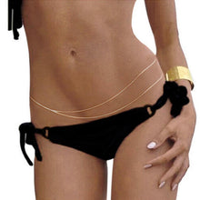 Load image into Gallery viewer, Sexy Double Layer Belly Chain Fashion Bikini Waist Link Necklaces Body Jewelry

