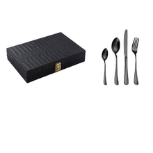 Load image into Gallery viewer, Stainless Steel Tableware Knife, Fork and Spoon 24-Piece Set Western Food/Steak Knife, Fork and Spoon 6 People Gift Set
