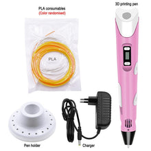 Load image into Gallery viewer, 3D Pen DIY 3D Printer Pen Drawing Pens 3d Printing Best for Kids With ABS Filament 1.75mm Christmas Birthday Gift Kids Toy
