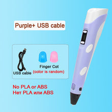 Load image into Gallery viewer, 3D Pen DIY Drawing Pen With LCD Screen Compatible PLA Filament Toys Safe Paiting for Children Kids Christmas Birthday Gift
