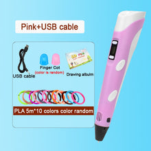 Load image into Gallery viewer, 3D Pen DIY Drawing Pen With LCD Screen Compatible PLA Filament Toys Safe Paiting for Children Kids Christmas Birthday Gift
