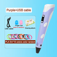 Load image into Gallery viewer, 3D Pen DIY Drawing Pen With LCD Screen Compatible PLA Filament Toys Safe Paiting for Children Kids Christmas Birthday Gift
