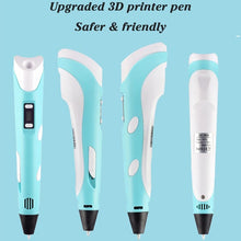 Load image into Gallery viewer, 3D Pen DIY Drawing Pen With LCD Screen Compatible PLA Filament Toys Safe Paiting for Children Kids Christmas Birthday Gift
