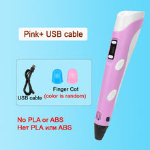 Load image into Gallery viewer, 3D Pen DIY Drawing Pen With LCD Screen Compatible PLA Filament Toys Safe Paiting for Children Kids Christmas Birthday Gift
