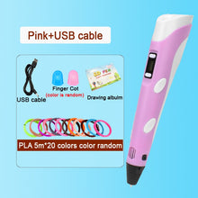 Load image into Gallery viewer, 3D Pen DIY Drawing Pen With LCD Screen Compatible PLA Filament Toys Safe Paiting for Children Kids Christmas Birthday Gift
