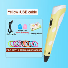 Load image into Gallery viewer, 3D Pen DIY Drawing Pen With LCD Screen Compatible PLA Filament Toys Safe Paiting for Children Kids Christmas Birthday Gift
