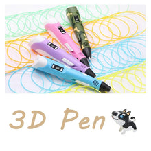 Load image into Gallery viewer, 3D Pen Kids Creative 3D Drawing Printing Pen with PLA Filament Kids Toys Christmas Birthday Gift
