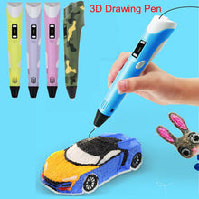 Load image into Gallery viewer, 3D Pen Kids DIY Printer Pen Children Drawing Pens With LCD Screen PLA Filament 1.75mm Printing Birthday Christmas Gift For Kids
