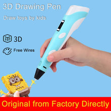 Load image into Gallery viewer, 3D Pen Kids DIY Printer Pen Children Drawing Pens With LCD Screen PLA Filament 1.75mm Printing Birthday Christmas Gift For Kids
