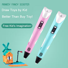 Load image into Gallery viewer, 3D Pen Kids DIY Printer Pen Children Drawing Pens With LCD Screen PLA Filament 1.75mm Printing Birthday Christmas Gift For Kids

