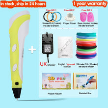 Load image into Gallery viewer, 3D Pen for Children 3D Drawing Printing Pen with LCD Screen Compatible PLA Filament Toys for Kids Christmas Birthday Gift
