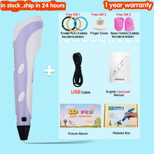 Load image into Gallery viewer, 3D Pen for Children 3D Drawing Printing Pen with LCD Screen Compatible PLA Filament Toys for Kids Christmas Birthday Gift
