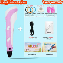 Load image into Gallery viewer, 3D Pen for Children 3D Drawing Printing Pen with LCD Screen Compatible PLA Filament Toys for Kids Christmas Birthday Gift
