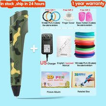 Load image into Gallery viewer, 3D Pen for Children 3D Drawing Printing Pen with LCD Screen Compatible PLA Filament Toys for Kids Christmas Birthday Gift
