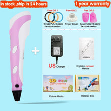 Load image into Gallery viewer, 3D Pen for Children 3D Drawing Printing Pen with LCD Screen Compatible PLA Filament Toys for Kids Christmas Birthday Gift
