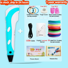 Load image into Gallery viewer, 3D Pen for Children 3D Drawing Printing Pen with LCD Screen Compatible PLA Filament Toys for Kids Christmas Birthday Gift
