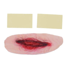 Load image into Gallery viewer, 3D Tatoo Sticker Scars Halloween Funny Scary Temporary Tattoo Stickers Funny Scratches Bite Marks False Wounds Soft Rubber
