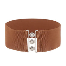 Load image into Gallery viewer, Fashion Casual Ladies Stretch Dress Cummerbands Waist Band Metal Buckle Waistband Wide Elastic Belt
