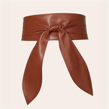 Load image into Gallery viewer, Wrap Around Tie Corset Women's  Dress Belt Lady Waist Wide Leather Soft PU
