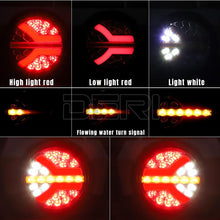 Load image into Gallery viewer, 4 inch 12V 24V Round LED Taillights Truck Rear Lights For Trailers 4x4 Van Pickup Tail Lamp Dynamic Turn Signal Stop Light
