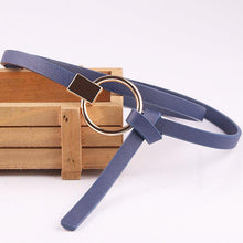 Load image into Gallery viewer, Fashion Wild Ladies Jeans Dress Thin Belt Knotted Belt Circle Buckle Decoration Small Belts
